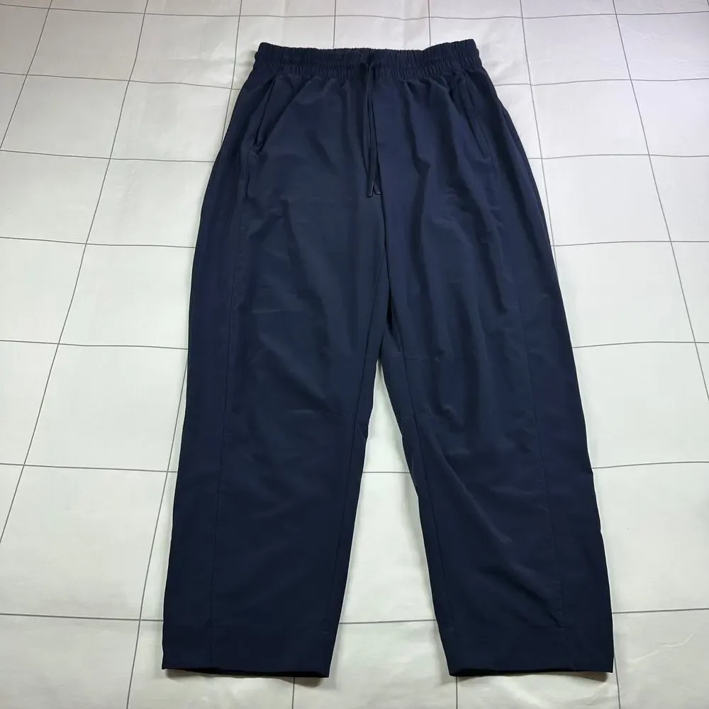 Athleta Pants Womens 4 Navy Blue Arrival Crop Stretch Sporty Commute Travel Work